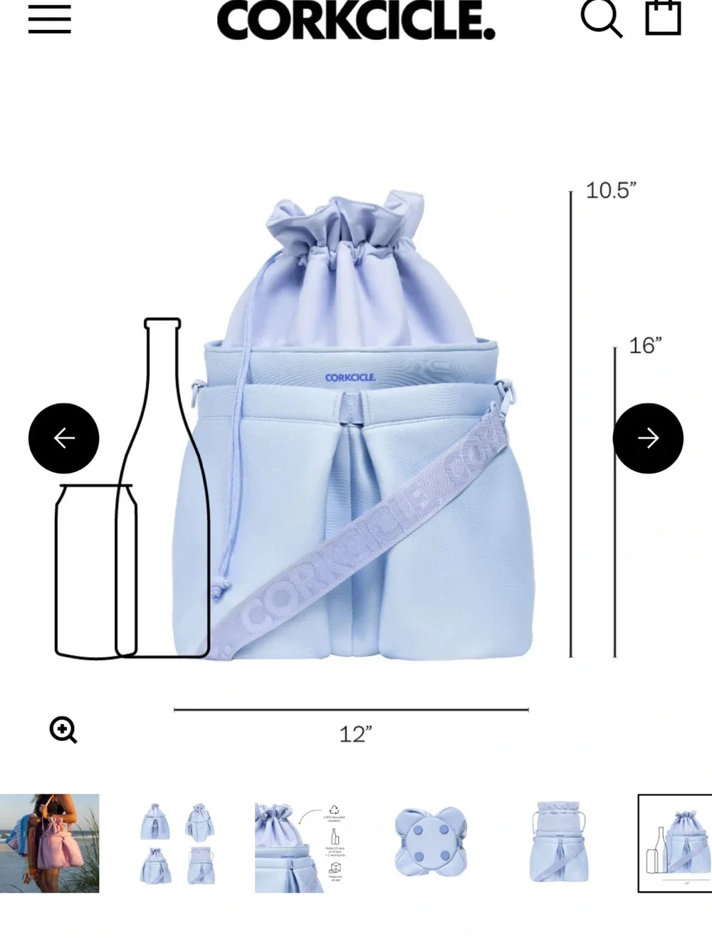Corkcicle Blush Pink Beverage Bucket Bag